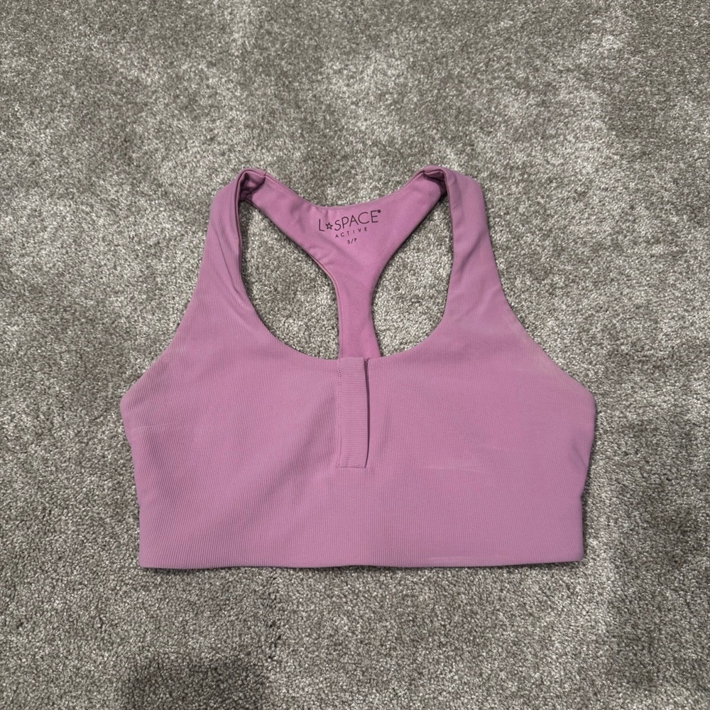 L*Space Pink Racerback Sports Bra